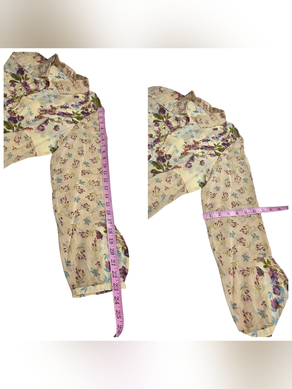 J Jill Sheer Retro Floral Button Down Women's Shirt - Picture 14 of 14